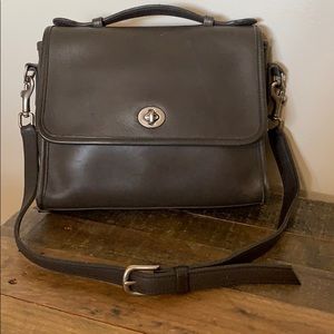 Vintage Coach rare gray turnlock bag